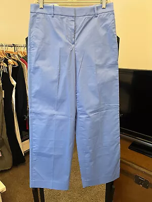 J Crew Sydney Wide-leg Pant In Lightweight Chino - Size 8 NWT Blue • $29.95