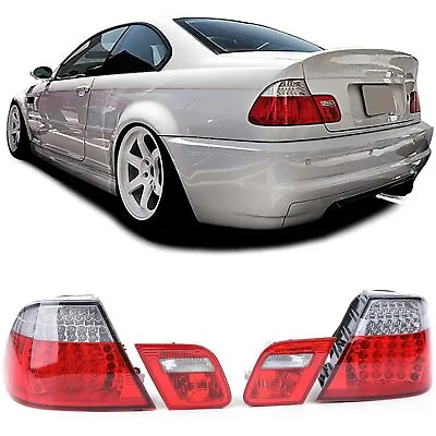 LED Rear Lights Set Facelift Look Red Clear For BMW 3er E46 Coupe 1999-2003 • $264.40