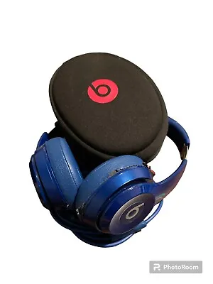 GENUINE Beats By Dr Dre Solo Wired Headphones BLUE B0518 • $22