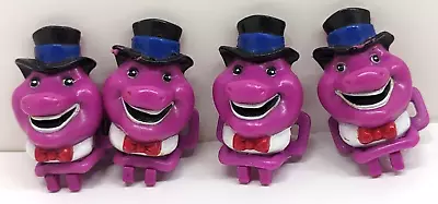 Vintage 1993 Barney In Top Hat Shoe Backpack Clips 4 Lot Lyons Group • $13.95