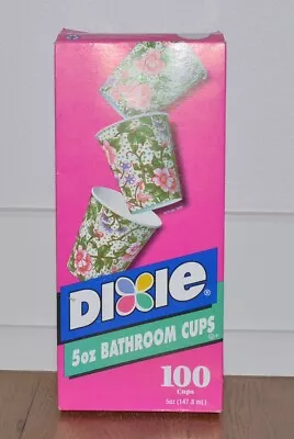 Vintage 90s Refill Dixie Cups English Floral 5 Oz Designer Collection Bathroom • $15.99