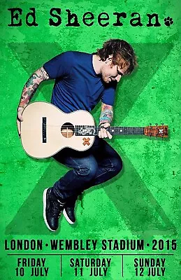 Ed Sheeran 2015 London Concert Poster 11 X 17 Framed • £21.22