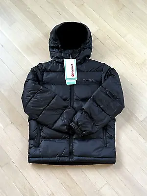 Marmot Boy's Guides Down Hoody Black Medium 8-10 Nwt • $110