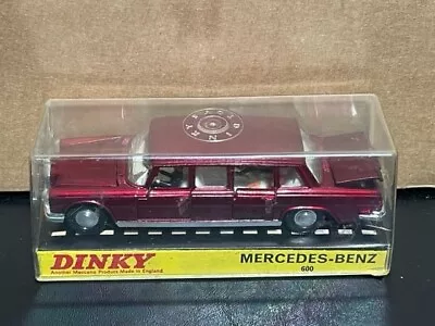 DINKY Mercedes Benz 600 Limo W/ Driver And Passenger Dark Red #128 • $49.99