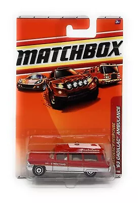 Matchbox Superfast 1963 Cadillac Ambulance Red. MBX 2010. Thailand. Long Blister • $10.90