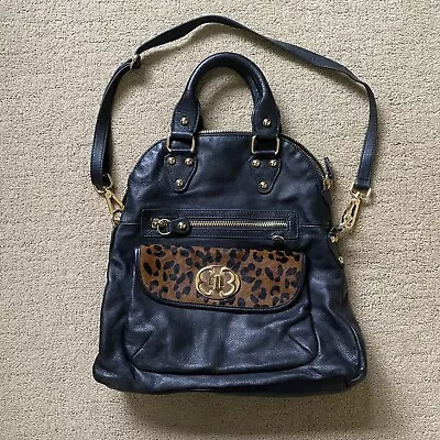 $29.99 • Buy Emma Fox ~ Soft Pure Leather Handbag Satchel Purse ~ Black ~ EUC