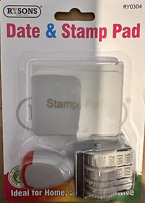 Date Stamp And Black Ink Pad Ideal Stamping For School Office  Home • £2.99