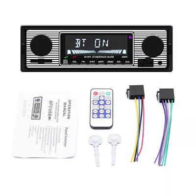 Retro 12V Car FM Stereo Radio Player Bluetooth MP3 USB SD AUX Audio + Remote Kit • $32.99