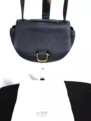 J Crew Black Italian Leather Mini Rider Crossbody Shoulder Bag • $34.99