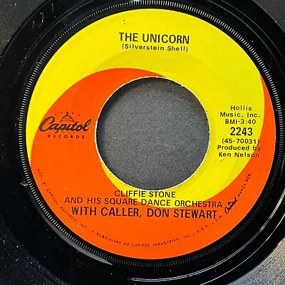 Cliffie Stone And His Square Dance Orchestra The Unicorn 7  45rpm Vinyl NM • $13.99