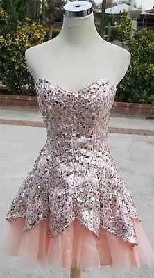 £37.50 • Buy NWT MASQUERADE $120 PEACH Cocktail Party Prom Dress 9