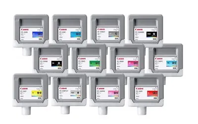 12x Original Ink Canon IPF8000 IPF9000/PFI-301 MBK Gy C M Y Pm PC Cartridges • $1469.22