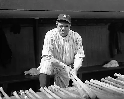 BABE RUTH Dugout 16x20 Photo Picture NEW YORK YANKEES Baseball (B8) • $24.95