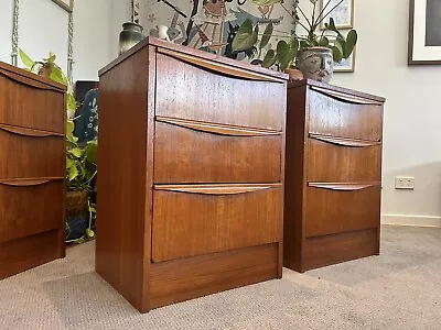 Vintage Retro Bedside Tables Mid Century Teak Stunning • $425