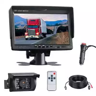 7  HD Monitor Reverse Reversing Camera Kit Rear View  Iveco Luton Box Recovery • £54.99