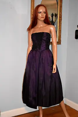 XS/S Vintage Gunne Sax Jessica McClintock Iridescent Purple To Black Dress • $35