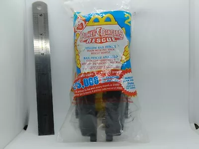 2000 Power Rangers Rescue McDonalds Toy #2 Yellow Rail Rescue Train NIP • $7.99