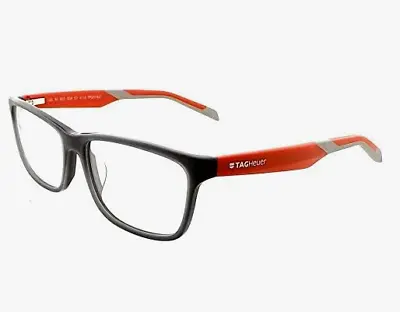 Tag Heuer Mod TH 553 004 Black/Red Rectangle Men's Eyeglasses • £237.44