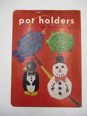 Vtg Coats & Clark's Pot Holders Kitchen Pick Me Ups Crochet Patterns Book 294 • $11.48