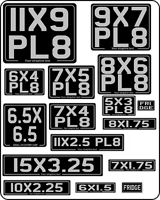 ALUMINIUM PLATE - CLASSIC BLACK - Bike Motorcycle Registration Number Plates • £1.99