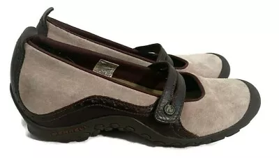 Women's Merrell Plaza Bandeau Mary Jane Taupe & Brown Size 9.5 • $40