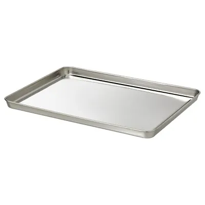 IKEA Extra Large Stainless Steel Serving Metal Buffet Tray (20mm Deep) 40x30 Cm • £18.56