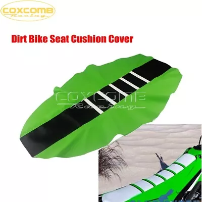 Off-Road Ribbed Gripper Soft Seat Cover Rubber For Kawasaki KX 100 KX250 KX125 • $19