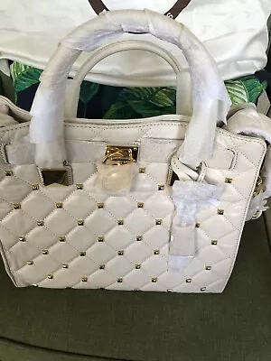 Michael Michael Kors Hamilton Studded Beige Large Satchel/tote/shoulder Strap • $289.95