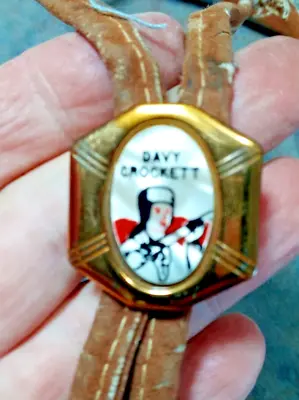 Vtg Davy Crockett Bolo Tie  Western 1950's Cowboy Indian • $15.99