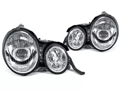 Spyder Chrome Projector Headlight Pair For 1996-1999 Mercedes Benz W210 E Class • $159.99