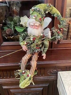 Vintage Mark Roberts Large Mistletoe And Holly Fairy W/box • $149