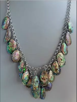 Abalone Shell Pearl Handmade Big Necklace Jewelry • $16.10