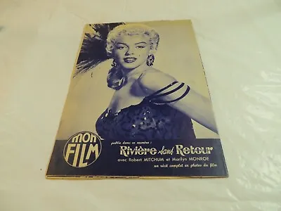 MON FILM Magazine June 22 1955 Dazzling Back Cover Photo Of Marilyn Monroe  * • $22