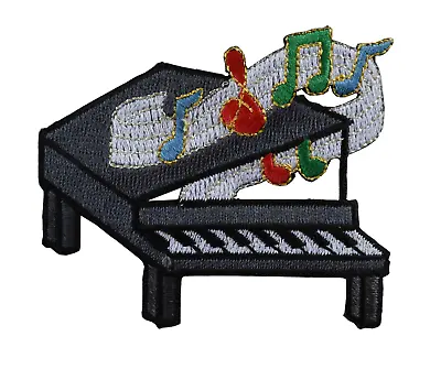 #2779 Piano With Melody Music Notes Embroidery Iron On Applique Patch • $4.99