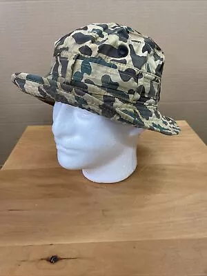 Vintage Beogam Camo Vietnam War Duck Hunter Pattern Boonie Hat. Larger Size Used • $12.50