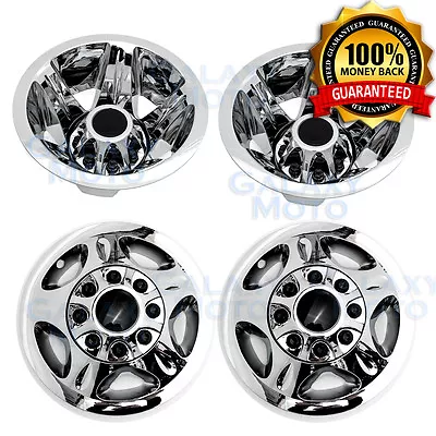 $466.69 • Buy 08-10 Chevy Silverado DUALLY Chrome 17  Wheel Simulator Liner+Center Caps Cover
