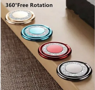360 ° Rotating Bling Glitter Finger Grip Metal Ring Stand Holder For Cell Phone • $10.28