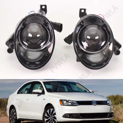 For VW Golf Jetta Sportwagen 6 MK6 2010-2014 Pair LED Convex Lens Fog Light Lamp • $55.99