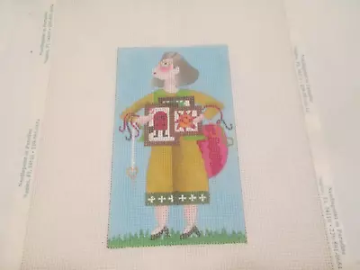 Stitching Lady-melissa Shirley-handpainted Needlepoint Canvas • $48.01