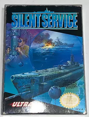 Silent Service (Nintendo NES 1985) Complete In Box W/ Manual Authentic & Tested • $24.95