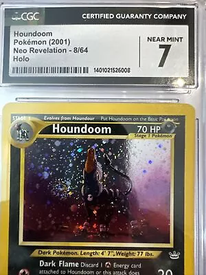 Pokémon TCG Houndoom Neo Revelation 8/64 Holo Unlimited Holo Rare • $125