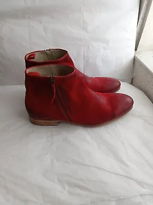 Mens N.d.c. Made By Hand  Red Suede Luxury Boots Size 46 • $149.99