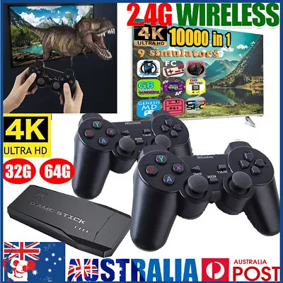 40000+ 4K HDMI TV Video Game Stick Retro Gaming Console W/ 2 Wireless Controller • $58.69