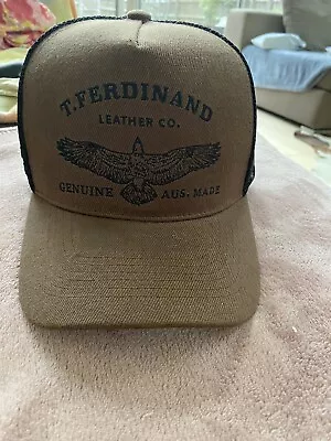 T Ferdinand Leather .co Trucker Cap By CTC Like New • $20