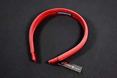 NWT L. Erickson USA Red Silk Charmeuse Padded Headband 1  • $50