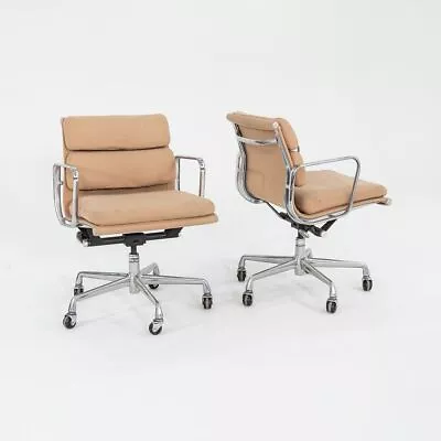 1996 Herman Miller Eames Soft Pad Management Desk Chairs In Tan Fabric 6x Avail • $1350