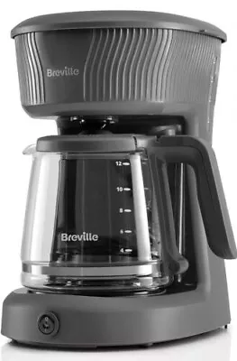 £24 • Buy Breville Flow Filter Coffee Machine | 12 Cup Capacity Glass Slate Grey 