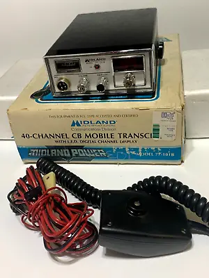 Vintage Midland 77-101B CB Radio 40 Channel Transceiver With BOX • $74.99