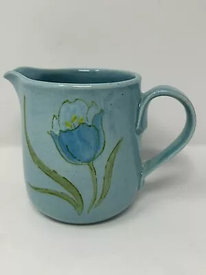 MCM Vernon Ware By Metlox Blue Tulips Pattern Creamer • $15