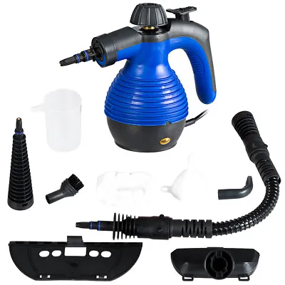 Multifunction Portable Steamer Household Steam Cleaner 1050W W/Attachments Blue • $35.99